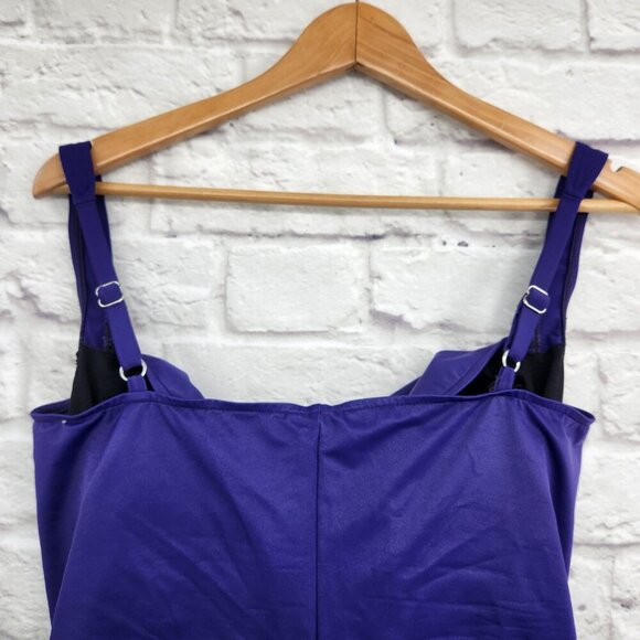 Trimshaper Chic Ruched Purple One Piece Swimsuit size 18 Shaper Sliming - Picture 5 of 12